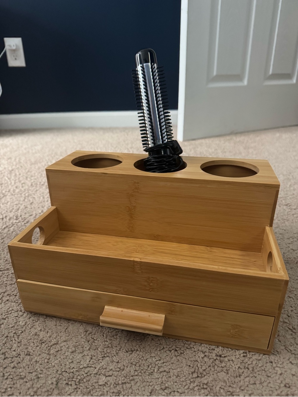Bamboo Hair Tool Organizer